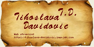 Tihoslava Davidović vizit kartica
